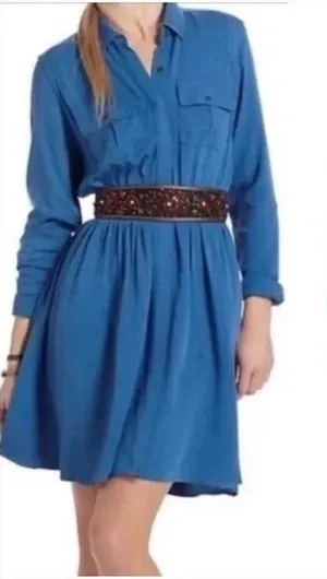 Maeve Long Sleeve Blue‎ Dakota Dress Size XS EUC thumbnail 1
