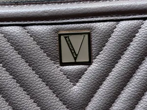 Victoria's Secret Large Zipped Wallet in V-Quilt with V Monogram Hardware thumbnail 3