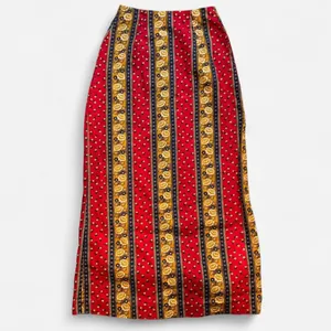 Red, Yellow, and Blue Striped Floral Button Down Maxi Skirt (Size XS) thumbnail 5
