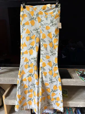 We The Free Yellow Floral Boot Cut Pants thumbnail 3