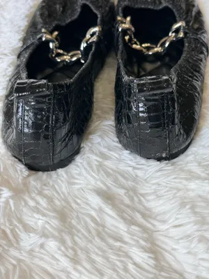 Aerosoles Snakeskin with Silver Chain Flats thumbnail 8
