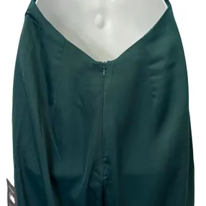 Lulus Hold That Pose Emerald Green Strappy Glam Satin Jumpsuit size XS NEW Tags thumbnail 15