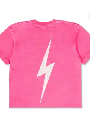 Alabama Bolt Script Logo Pink Women's T-Shirt thumbnail 4