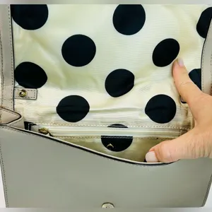 Kate Spade Cali Cedar Street Crisp Linen Leather Crossbody Clutch Bag NO STRAP thumbnail 9
