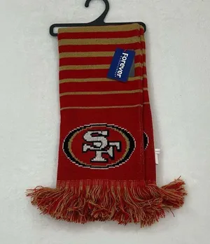 San Francisco SF 49ers NFL Football FOCO Team Logo Acrylic Winter Scarf Scarve B thumbnail 1