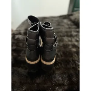 Esprit Women's moto Biker/Platform Combat Boots black 10 new lug thumbnail 3