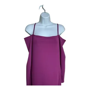 NWT.‎ ZARA PINK FLOWY OPEN SHOULDER DRESS SIZE large thumbnail 5