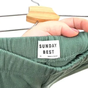 Aritzia Sunday Best Tate‎ Pants High-Waisted Flare Ribbed Stretch Green Size XS thumbnail 8