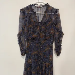 Veronica Beard Sabina Silk Boho Floral Maxi‎ Dress thumbnail 3