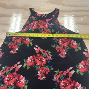 Betsey Johnson Black Floral Sleeveless Halter Mini Flowy‎ Romantic Dress Sz 10 thumbnail 11
