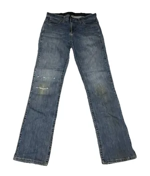 Wrangler Q-Baby Bootcut Jeans Women's 7/8 X34 Blue Denim Mid Rise Western thumbnail 1