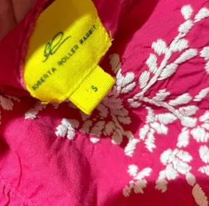 Roberta Roller Rabbit Women's Pink Embroidered Boho Dress Size S thumbnail 4