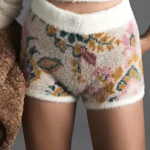 Anthropologie Daily Practice‎ Fuzzy Floral shorts size Small thumbnail 2