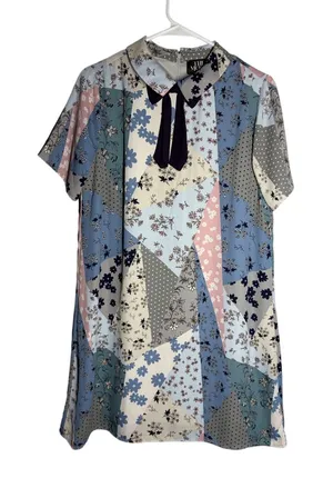 The Moon Floral Patchwork Dress Sz L Boho Academia thumbnail 1