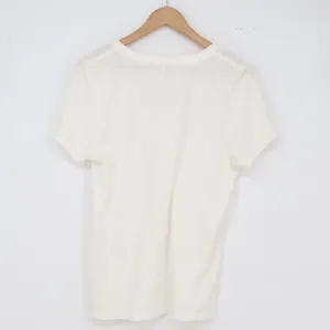 rag & bone T-Shirt Womens Medium V-Neck White Organic Pima Cotton Slub Good thumbnail 8