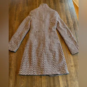 Urban Behavior Wool Peacoat Cream Brown Purple Classic Preppy size xs thumbnail 9