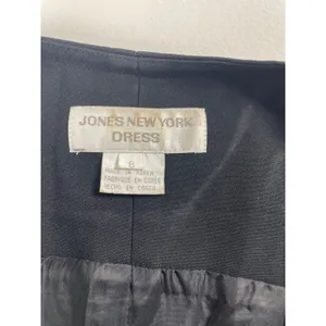 Jones New York Blazer Vest Size 8 Black Gold Zipper Detail 90s thumbnail 2