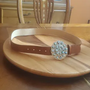 Leather Rock leather Belt 36/L Blue thumbnail 2