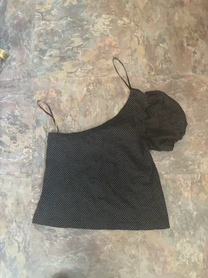 Maeve Anthropologie Polka Dot One-Shoulder Top thumbnail 4