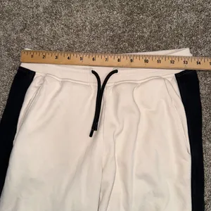 ATM Anthony Thomas Melillo Joggers Womens Small Cream Black Stripe AW3155-FC EX thumbnail 2