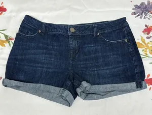 Elle Blue Jean Shorts Casual Denim Style thumbnail 1