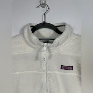 Vineyard Vines Sherpa Fleece Shep Shirt Ivory‎ Quarter Zip XL thumbnail 5