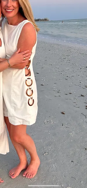 Side-less white dress thumbnail 2