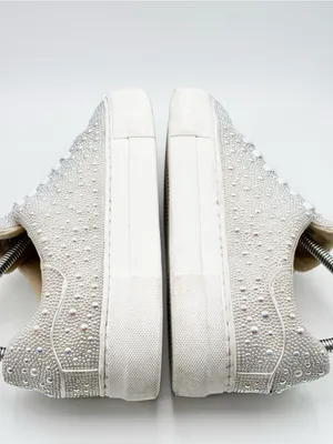Betsey Johnson Women’s Sidny Pearl Lace-Up Sneakers, Size 6.5 thumbnail 7