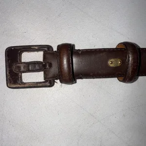 Lauren Ralph Lauren Brown Italian Leather RLR Leather Buckle Belt Womens Medium thumbnail 7