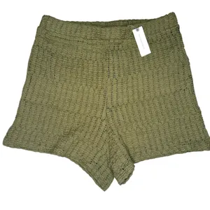 NWT Anthropologie Shorts Celandine XL‎ Gauzy Crochet Knit Stretch Moss Green thumbnail 2
