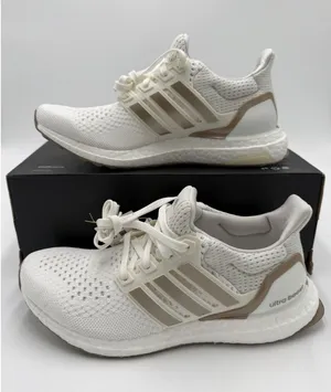 Adidas Women's Ultraboost 1.0 Size 6 White Gold JR3144 New thumbnail 1
