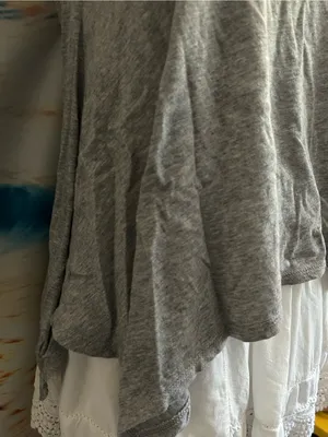 American Eagle Sleeveless Gray Tank & Lace Yoke SM thumbnail 6