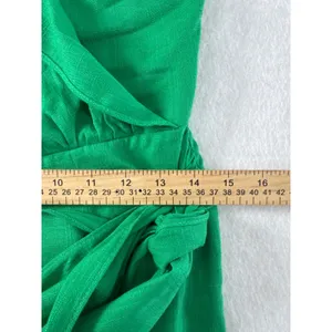 Hello‎ Molly Yummy Love Green One Shoulder Wrap Mini Dress Knot Detail Sz S US 4 thumbnail 7