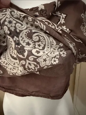American Eagle Brown Printed Spaghetti Strap Smocked Camisole thumbnail 4