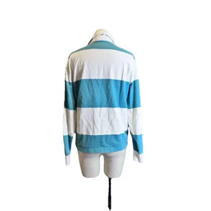 Abercrombie & Fitch Cropped Rugby Polo Women’s X Small Oversized Green And White thumbnail 4