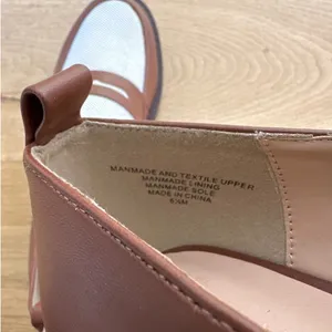 LOFT - Canvas Lug Sole Penny Loafers in Brown & Off White thumbnail 8