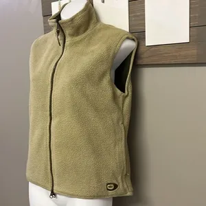Nike Reversible Olive Tan Two Fabric Mock Neck Two Way Full Zip Up Vest- Small thumbnail 10