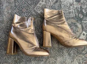 Cute rose gold booties thumbnail 1