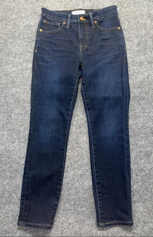 Madewell 9” High-Rise Skinny Jeans in Dark Indigo Wash thumbnail 1