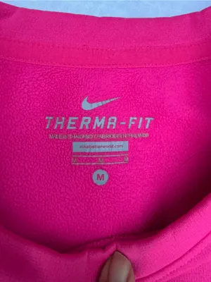 Nike Women's Hot Pink Therma Crew Sweatshirt thumbnail 2