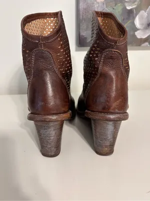 Bed Stu Cobbler Series Ankle Booties Womens Size 8 Brown Leather Wedge Western thumbnail 8