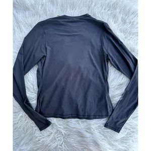 Skims Fits Everybody Long Sleeve T-Shirt Onyx Size Large thumbnail 6