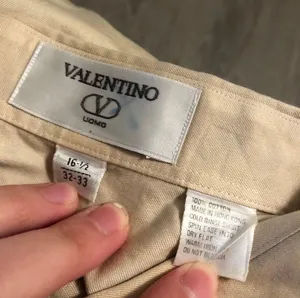 Valentino Garavani vintage tan button up dress shirt thumbnail 4