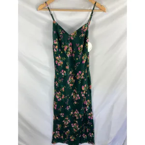 NWT Lost + Wander Sarah Floral Print Midi Slipdress Green Size Medium thumbnail 5