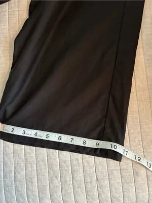Banana Republic high rise black twill cargo wide leg cotton casual pants S thumbnail 12