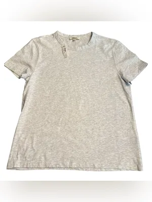 Madewell women’s Perfect Crewneck Tee Allday Jersey light heather gray Sz S NWT thumbnail 2