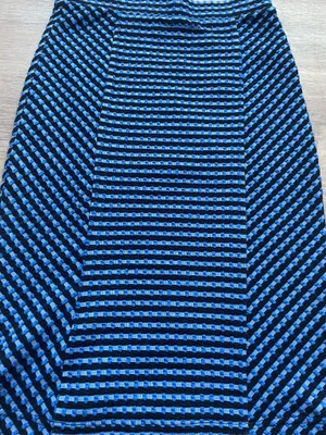 Maeve by Anthropologie Blue Black Textured Knit Pencil Skirt Size XS thumbnail 2