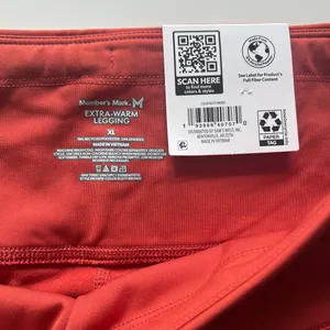 NWT Member's Mark Extra Warm High Rise Leggings XL Rusty Bronze Running thumbnail 6