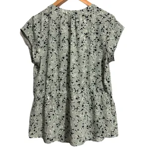 41 Hawthorn Stitch Fix Floral Blouse Custom Tailored Fit Cinch Women’s Sz Large thumbnail 7