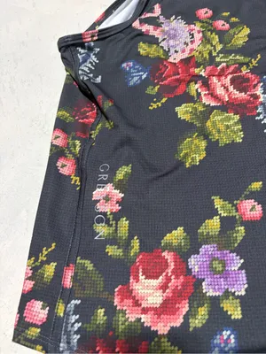 Greyson Floral Zip-Front Sleeveless polo golf Top small thumbnail 7